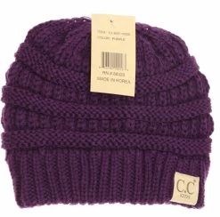 C.C. Beanie Girls Solid Knit Beanie -YJ847 -Comprehensive Shop P2637580 3 96310.1675716378
