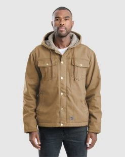 Berne Men's Vintage Sherpa Hooded Jacket