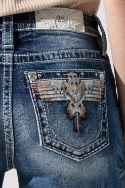 Miss Me Womens Sky Aztec Thunderbird Bootcut Jeans 7 Miss Me Womens Sky Aztec Thunderbird Bootcut Jeans -Comprehensive Shop P2657300 4 27654.1668090360