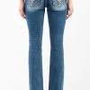 Miss Me Womens Mid-Rise Aztec Bling Bootcut Jean