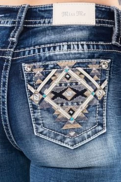 Miss Me Womens Mid-Rise Aztec Bling Bootcut Jean 7 Miss Me Womens Mid-Rise Aztec Bling Bootcut Jean -Comprehensive Shop P2657885 4 43418.1668090244