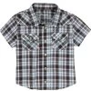 Wrangler Baby Boy Short Sleeve Western Snap Plaid Shirt In White And Brown