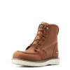 Ariat Mens Aged Honey Rebar Wedge Moc Toe Waterproof Work Boot