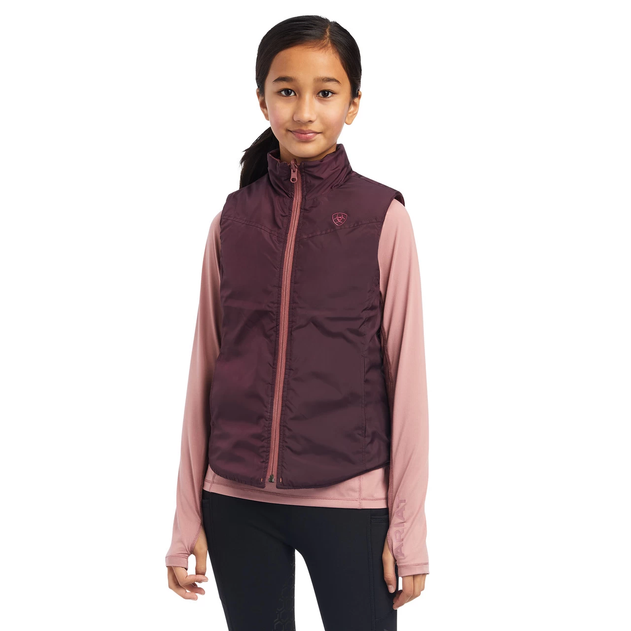 Ariat Girls Mulberry Bella Reversible Insulated Vest 2 Ariat Girls Mulberry Bella Reversible Insulated Vest - Image 2