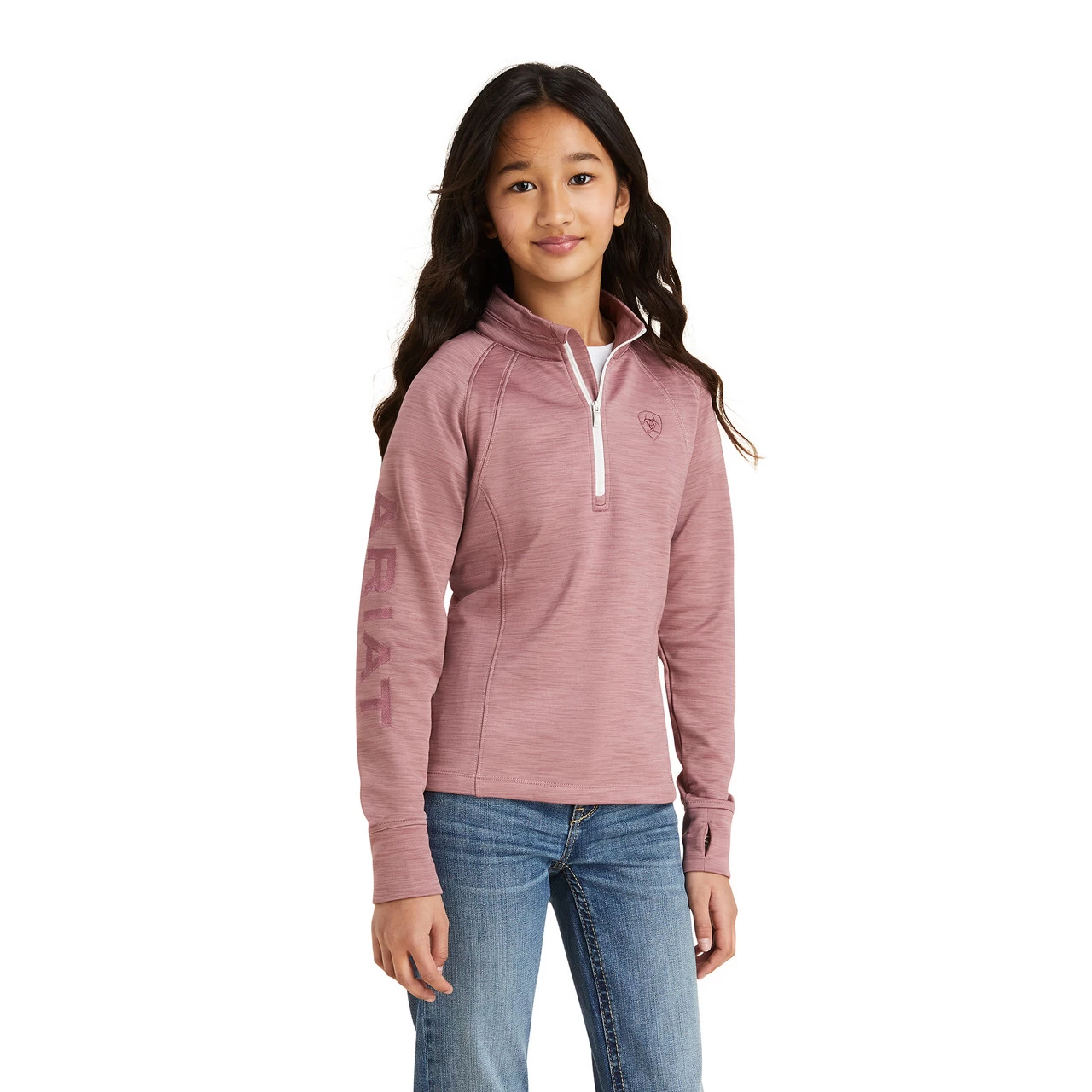 Ariat Nostalgia Rose Girls TEK Team 1/2 Zip Sweatshirt 1 Ariat Nostalgia Rose Girls TEK Team 1/2 Zip Sweatshirt