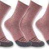 Carhartt Women's Force Logo Midweight Crew Socks, 3 Pairs