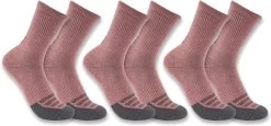 Carhartt Women's Force Logo Midweight Crew Socks, 3 Pairs