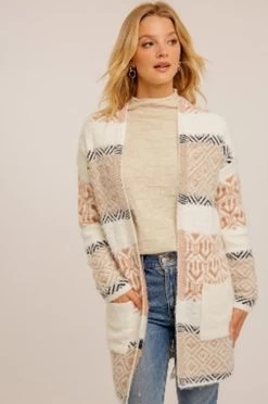West & Wild Womens Southwest Multi Cardigan