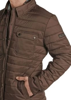 Panhandle Mens Solid Brown Puffer Shirt Jacket 5 Panhandle Mens Solid Brown Puffer Shirt Jacket -Comprehensive Shop P2718125 3 76899.1666627977