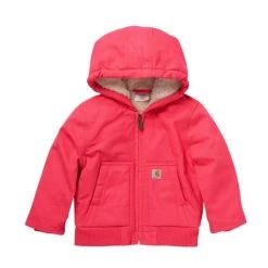 Carhartt Girls Raspberry Canvas Insulated Hooded Active Jac