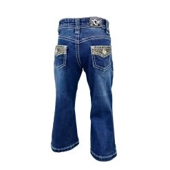 Cowgirl Hardware Girls Infant Leopard Print Bell Bottom Jeans