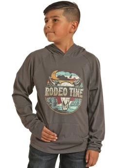 Panhandle Boys "Rodeo Time" Charocal Hoodie