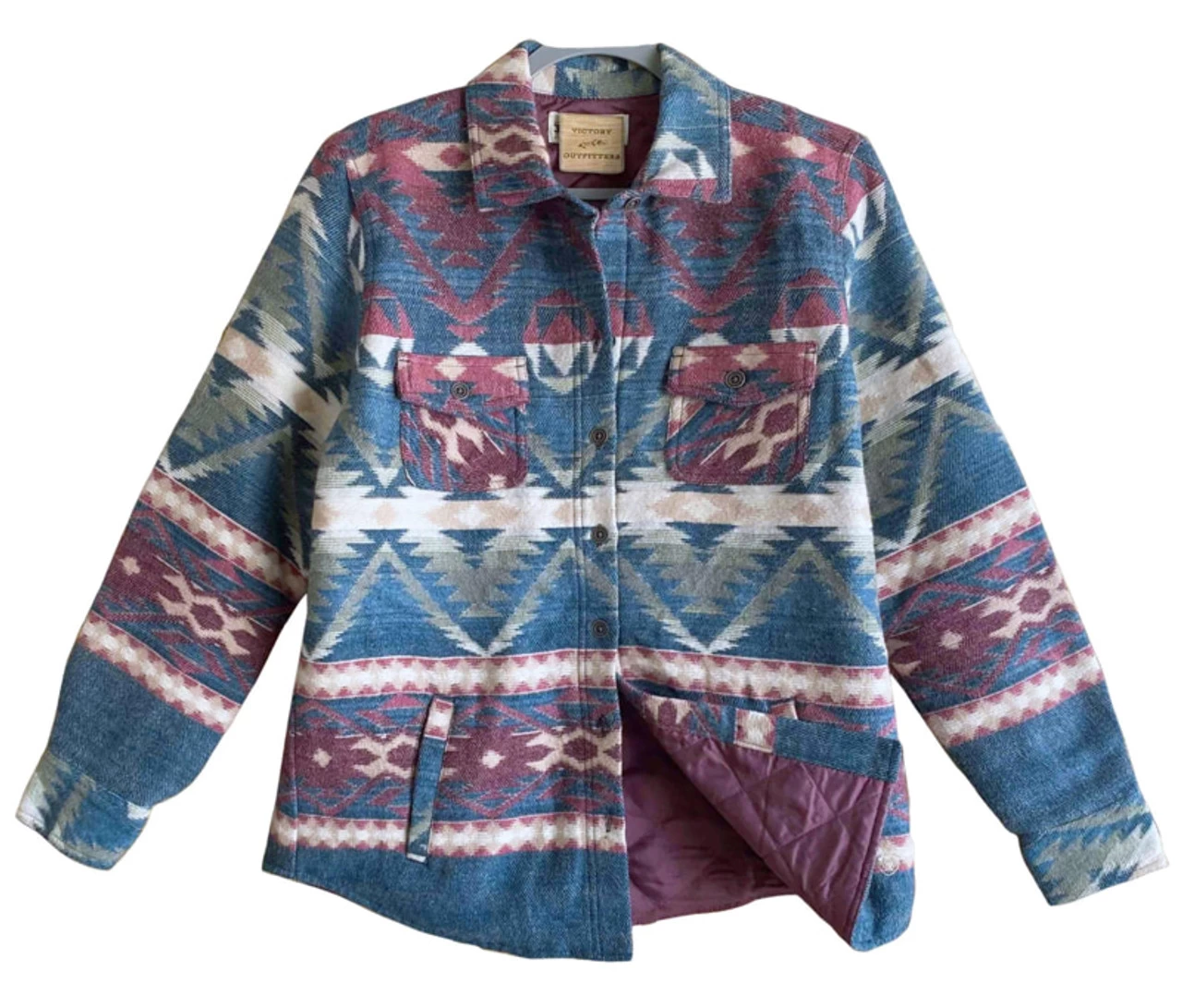 Victory Sportswear Women's Aztec Print W/Quilted Lining Long Sleeve Jacket