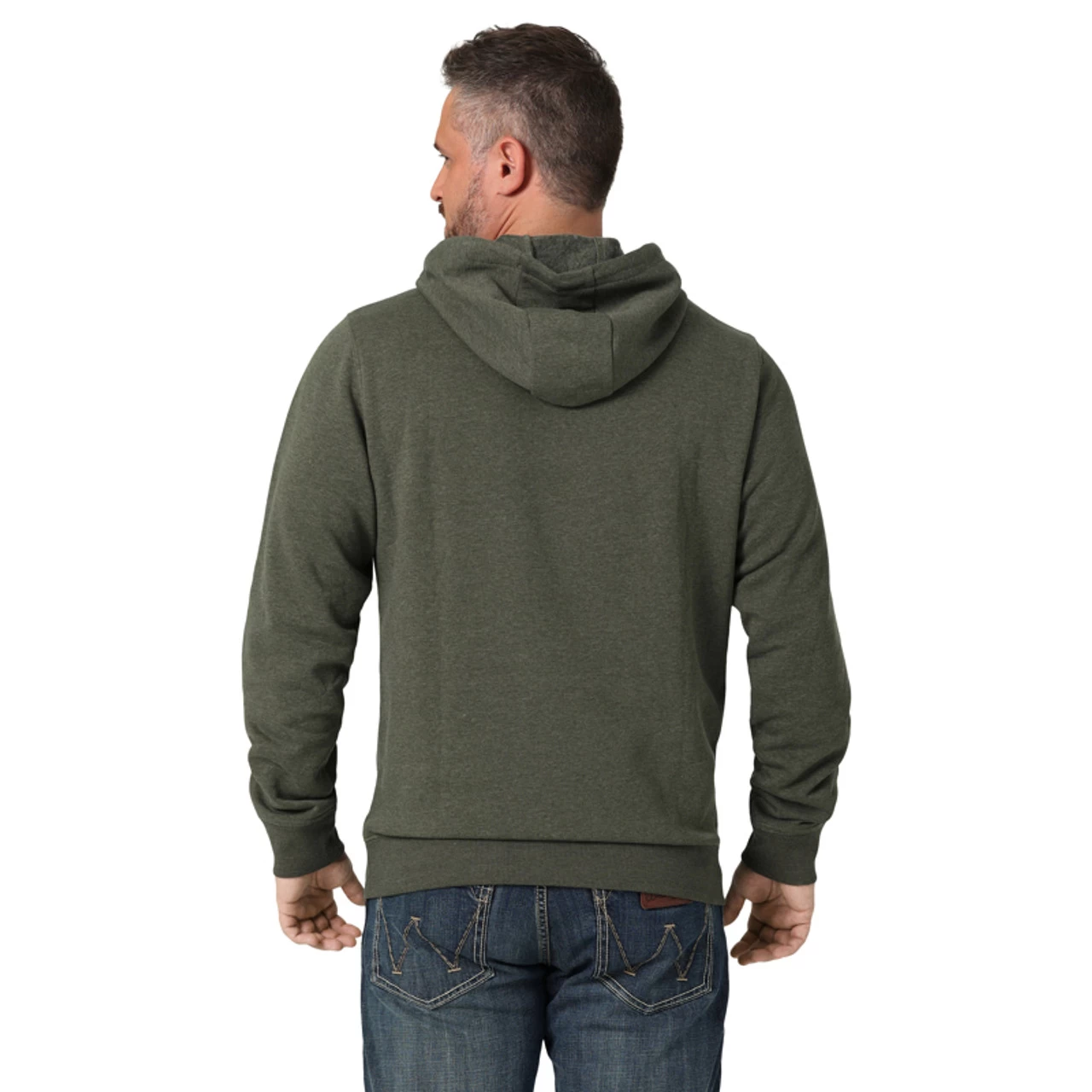 Wrangler Men's Graphic Rope Hoody In Olive Green 2 Wrangler Men's Graphic Rope Hoody In Olive Green - Image 2