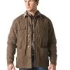 Wrangler Mens Waxed Chocolate Chip Western Lined Barn Coat