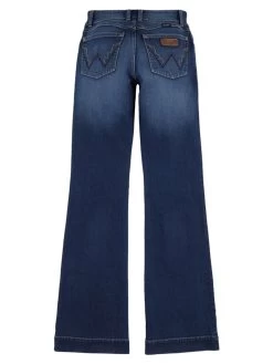 Wrangler Women's Mae Mid Rise Trouser Dark Wash Jeans With Navy Embroidered "W" 13 Wrangler Women's Mae Mid Rise Trouser Dark Wash Jeans With Navy Embroidered "W" -Comprehensive Shop P2737145 7 25513.1688062290