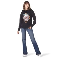 Wrangler Ladies Black Graphic Hoodie -Comprehensive Shop P2737935 4 62750.1686773514