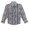 Wrangler Boys Checotah Long Sleeve Western Snap Shirt Adobe Blac