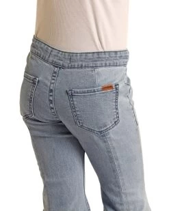 Rock & Roll Denim Girls Two Tone Light Wash Bell Bottom Jean -Comprehensive Shop P2740320 4 36986.1686590760