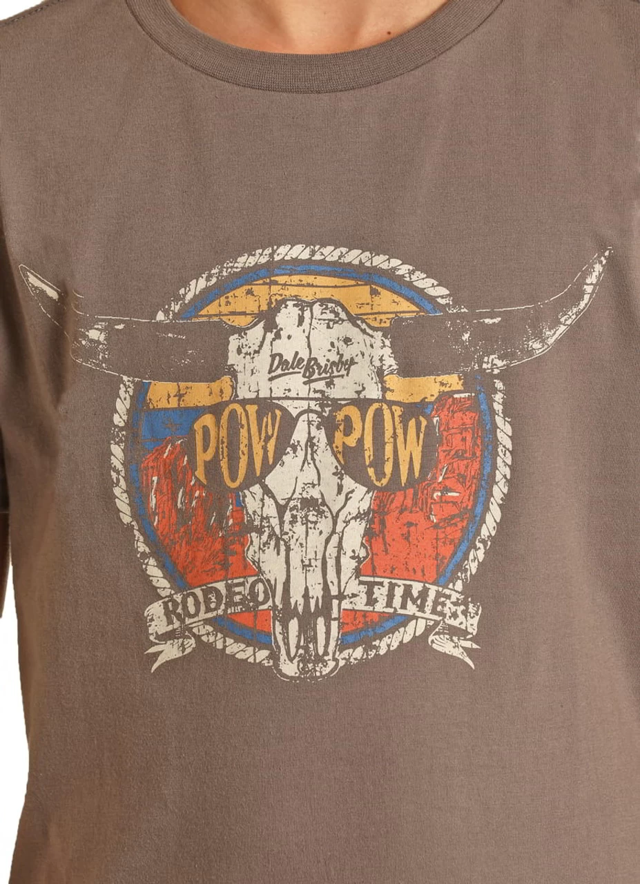 Rock & Roll Denim Boys Dale Brisby POW POW Steer With Sunglasses Graphic Short Sleeve T-Shirt 2 Rock & Roll Denim Boys Dale Brisby POW POW Steer With Sunglasses Graphic Short Sleeve T-Shirt - Image 2