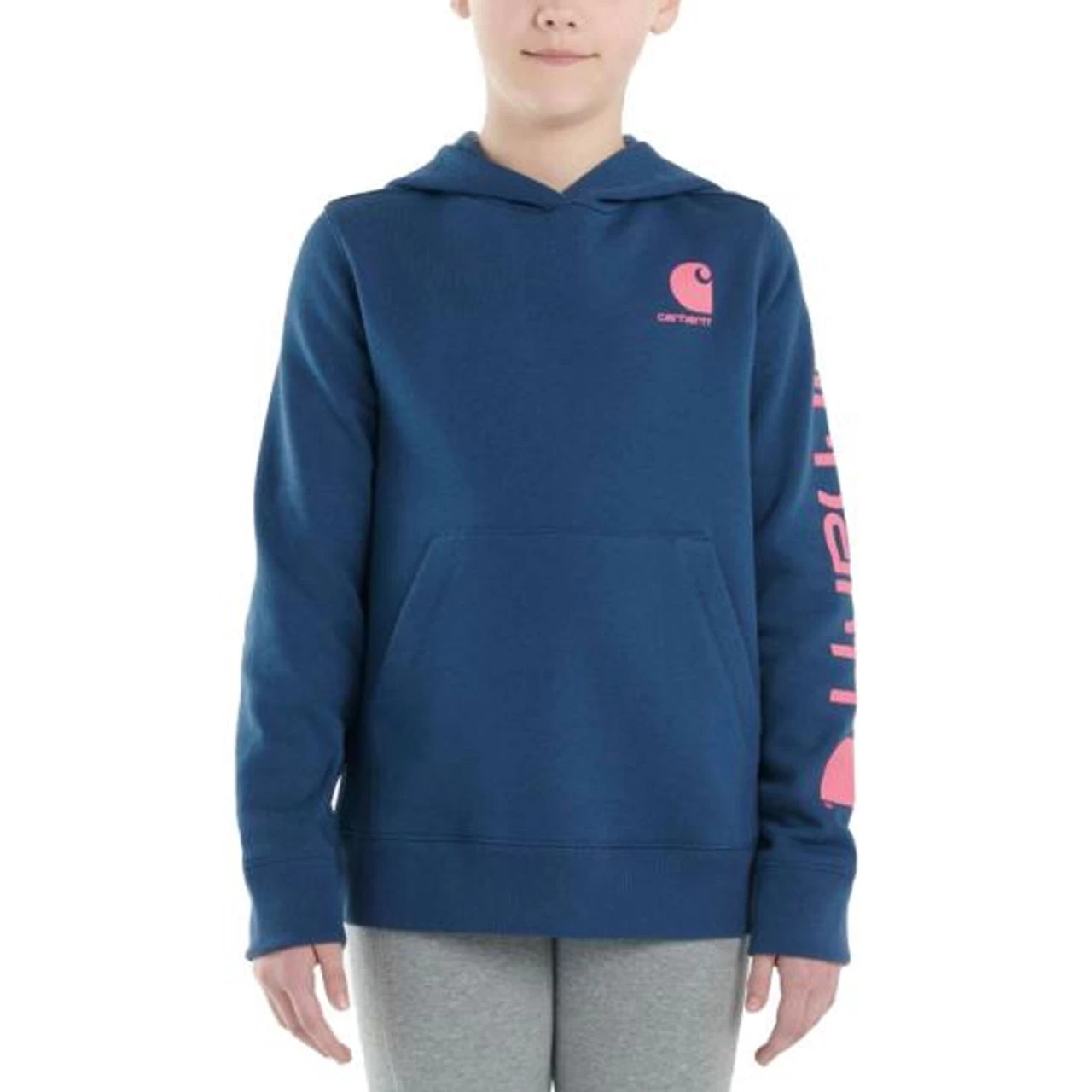 Carhartt Girls Navy Long Sleeve Graphic Sweatshirt 1 Carhartt Girls Navy Long Sleeve Graphic Sweatshirt