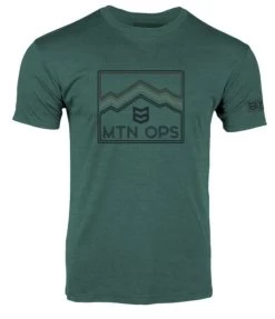 MTN Ops Men's 10K Short Sleeve T-Shirt In Heather Forest
