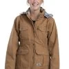 Berne Ladies Brown Vintage Washed Duck Barn Coat