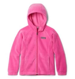 Columbia Girls Benton Springs II Hooded Fleece Jacket- Pink Ice