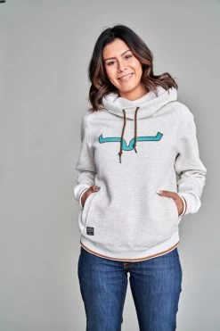 Kimes Ranch Two Scoops Ladies Fleece Hoodie - Oatmeal