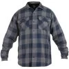 Noble Outfitters Men's Navy Buffalo Plaid Fleece Lined Flannel Shirt Jacket