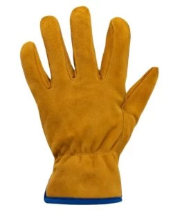 Noble Outfitters Men's Gold Split Hide Cow Leather Work Gloves
