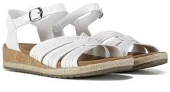 Skechers Womens White Breezie Wedge Sandal