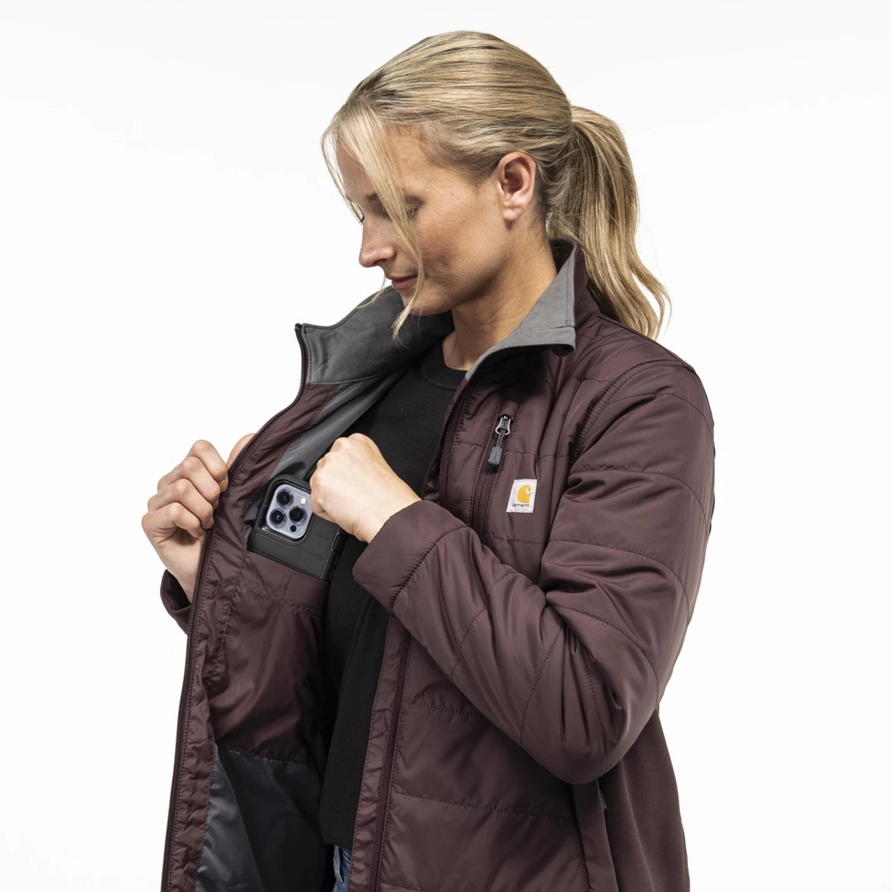 Carhartt Womens Rain Defender Relaxed Fit Lightweight Insulated Jacket 3 Carhartt Womens Rain Defender Relaxed Fit Lightweight Insulated Jacket - Image 3