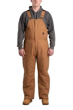 C.W. Hart Mens Duck Brown Bibs