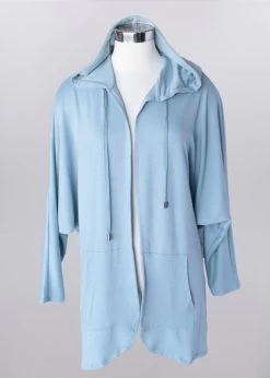 Keren Hart Ladies Powder Blue Long Sleeve Front Zip Cardigan