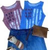 Keren Hart Women's Stars & Stripes Tank Top - Blue Or Red