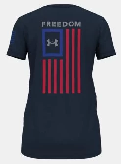 Under Armour Womens Academy Blue Freedom Flag T-Shirt -Comprehensive Shop P2768395 2 80279.1671550979