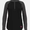 Under Armour Girls Graphic 1/2 Zip Black Long Sleeve