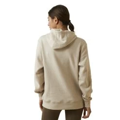 Ariat Womens R.E.A.L. Oatmeal Heather Ombre Shield Hoodie -Comprehensive Shop P2769175 3 14659.1692304306
