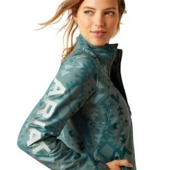 Ariat Womens Pinewood New Team Softshell Print Jacket -Comprehensive Shop P2769405 3 52662.1692303936
