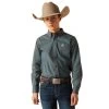Ariat Boys Bitter Chocolate Broderick Classic Long Sleeve Shirt