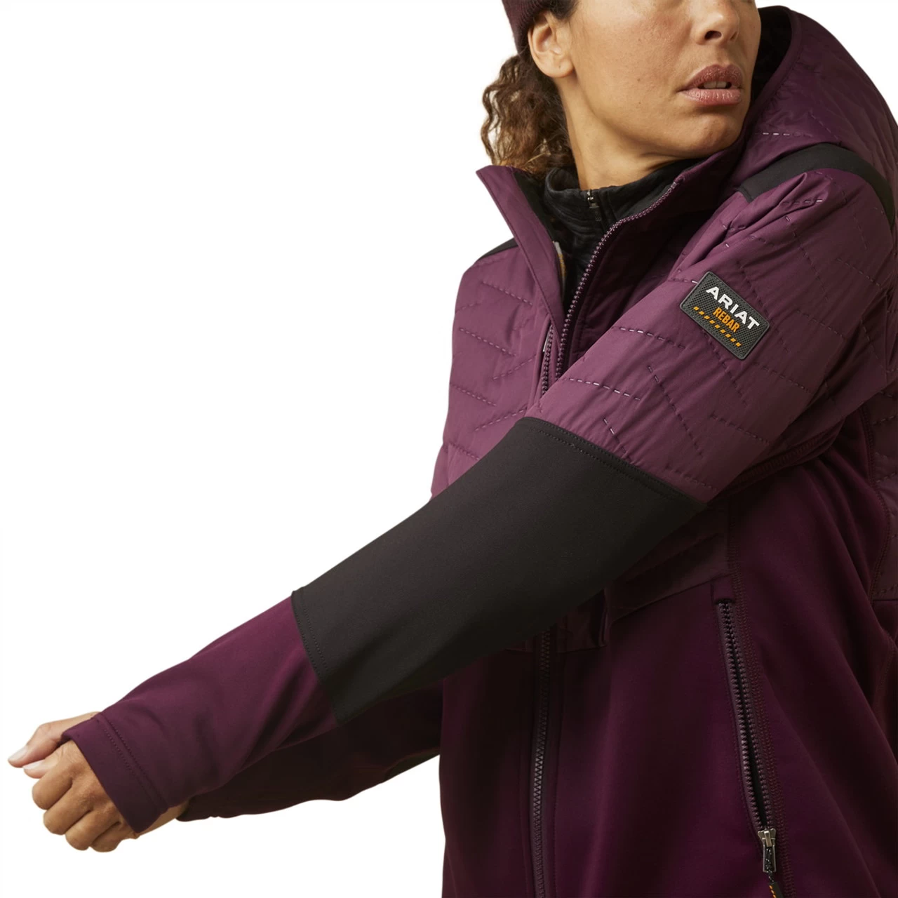 Ariat Womens Potent Purple Rebar Cloud 9 Insulated Jacket 3 Ariat Womens Potent Purple Rebar Cloud 9 Insulated Jacket - Image 3