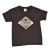 Cowboy Hardware Boys Short Sleeve Built Tough Cowboy T-Shirt In Chocolate Brown