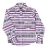 Cowgirl Hardware Girls Purple And Slate Aztec Print Long Sleeve Top