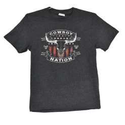 Cowboy Hardware Boys Short Sleeve Cowboy Nation T-Shirt In Gray