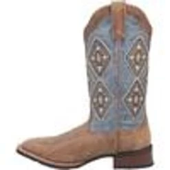 Laredo Women's Santa Fe Denim/Tan Square Toe Cowgirl Boots -Comprehensive Shop P2778610 3 56423.1696604366