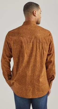 Wrangler Mens Way Out West Raw Hide Long Sleeve Shirt -Comprehensive Shop P2781275 1 60828.1692305517