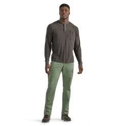 Wrangler Mens ATG Long Sleeve Henley 1/4 Round V-Neck Shirt -Comprehensive Shop P2783295 3 77436.1686773597