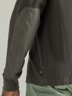 Wrangler Mens ATG Long Sleeve Henley 1/4 Round V-Neck Shirt -Comprehensive Shop P2783295 5 61968.1686773597