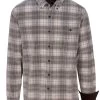 North River Men's Natural Corduroy Plaid Long Sleeve Western Flannel Button Up Shirt